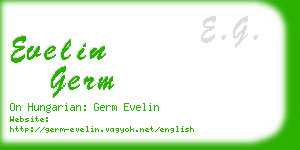 evelin germ business card